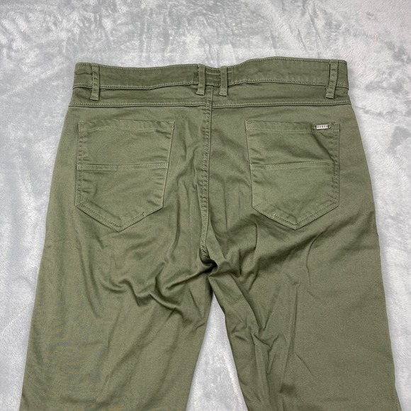 Guess Pants Mens 34x32 Green‎ Casual Flat Front Slim Fit Chinos - Picture 5 of 5